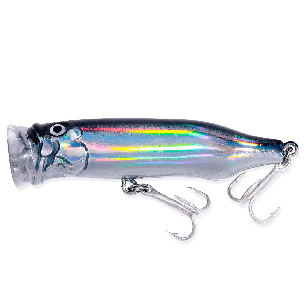 Conjunto de 5 Iscas Artificiais Flutuantes de Superfície (Crankbaits) para Pesca - Popper, Swimbait, Iscas Rígidas e Wobblers para Trolling de Lúcio, Robalo e Carpa