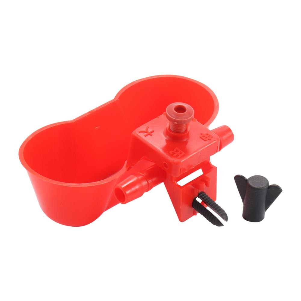 Abreuvoir automatique siamois pour oiseaux, 1 ensemble de bols à eau rouges pour caille, Pigeon, perroquet, outils d&#39;alimentation pour animaux de compagnie