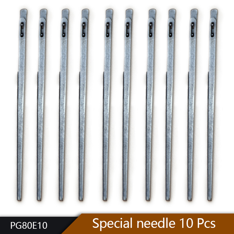 Ensemble de ciseaux plats en cuir pour tissage de trous, poinçons, couture, bricolage, laçage, 2.5/3mm, acier solide: Needle 10 Pcs