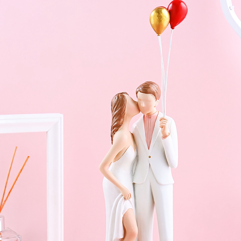 Statue romantique d&#39;intérieur, de mariage pour petite amie, Sculpture de Couple moderne, décoration de bibliothèque pour salle de mariage
