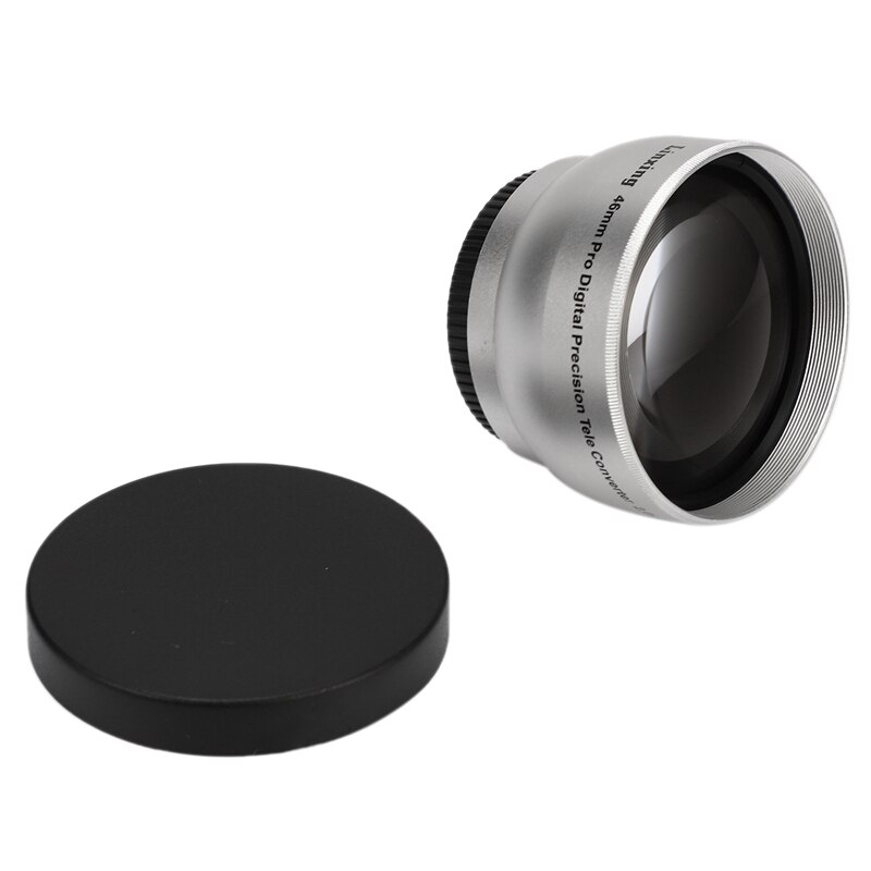 NEWYI 46mm 2.0X TELE Telephoto LENS for Camcorder 46 mm 2X Silver