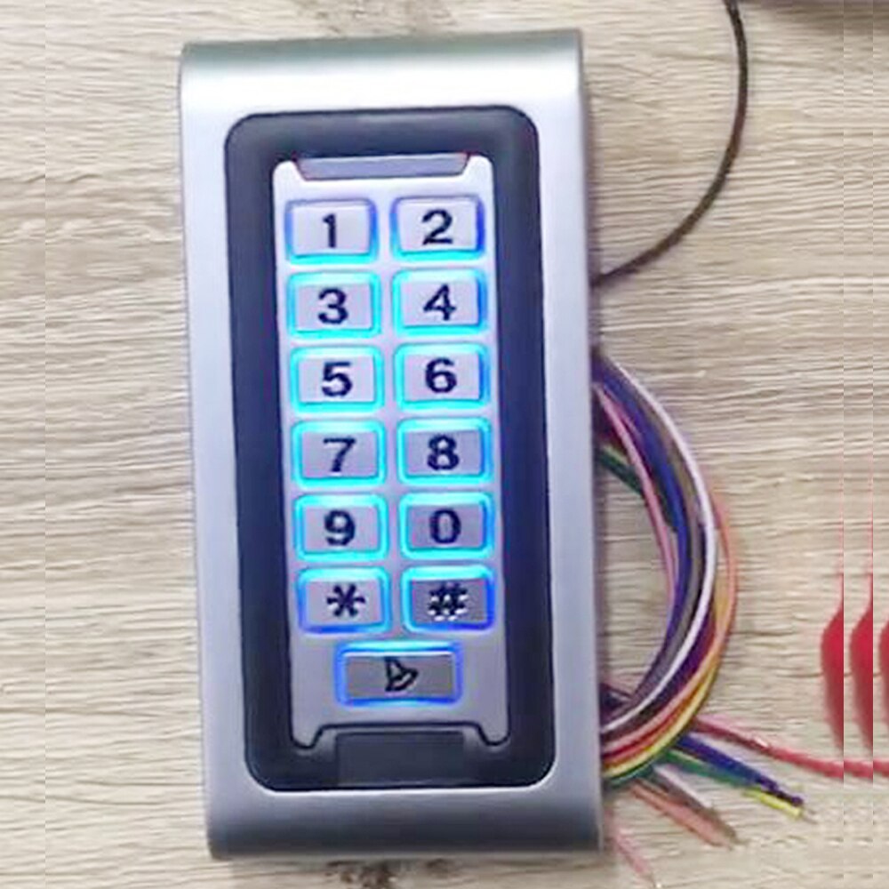 Backlight Metal Stainless steel access control Reader 2000Users WG26 input and output security 125Khz RFID Access Control Keypad