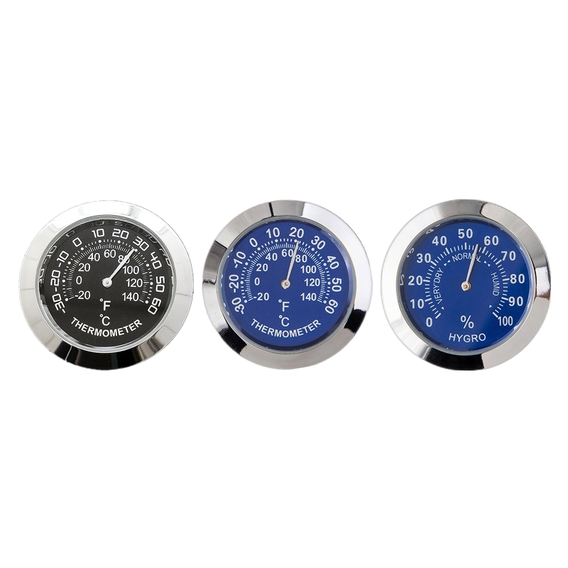 Mini Auto Dashboard Thermometer Mini Fahrzeug Thermometer Dekoration Runde Temperatur Gauge Feuchtigkeit Meter Auto Dekoration