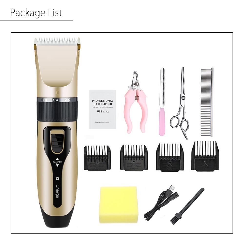 Low-noise Pet Hair Trimmer Clipper Remover Cutter Dog Grooming Cat Dog Hair Trimmer Electrical Pets Haircut Machine: Type F