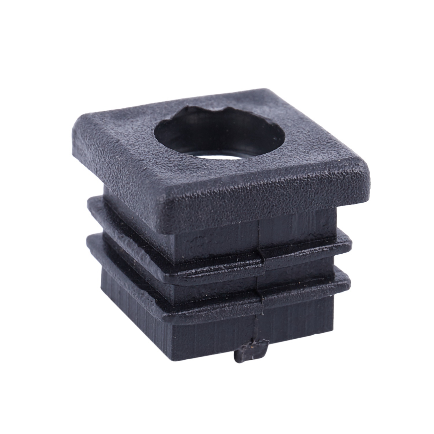 A04I Tapas de extremo de tubo cuadrado Tapones de inserción Rosca M8 20x20 mm 20 piezas Negro