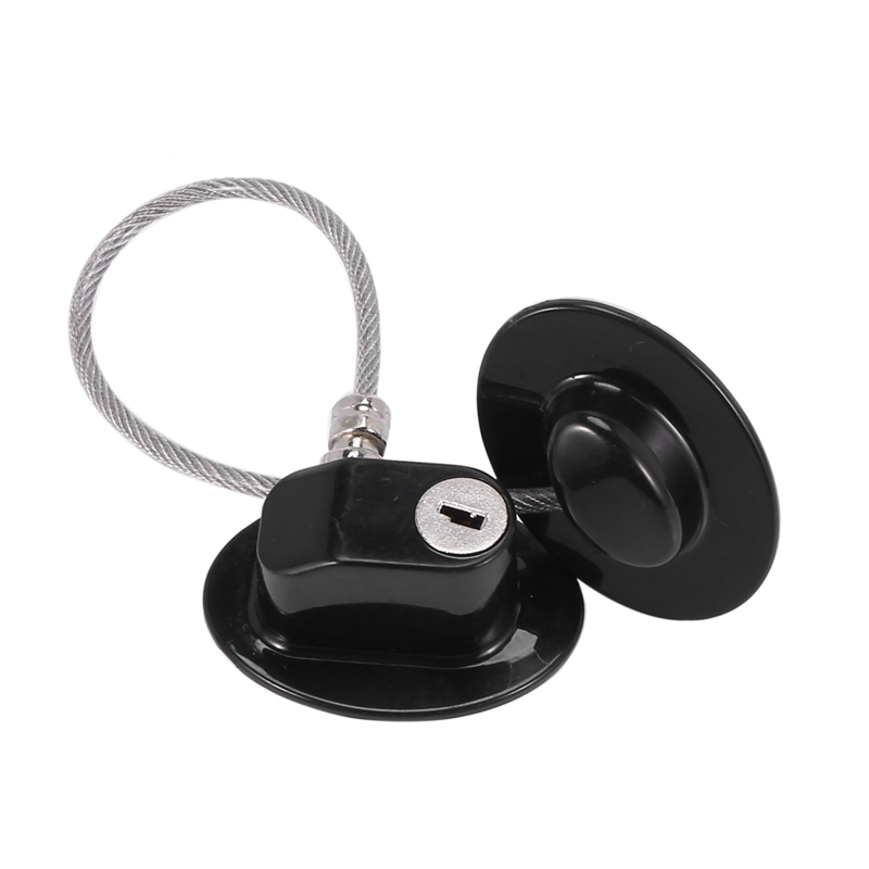 2 Pieces Refrigerator Door Lock Strong Adhesive Freezer Door Lock File Drawer Lock Child Safety Cupboard Lock with Key