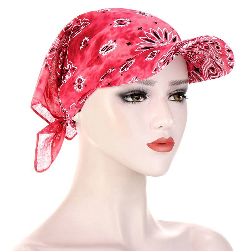 Casquette de Baseball, Bandana Turban carré, style Boho, motif Floral, coton, ajustable, pour femmes et hommes, visière solaire, chapeau Hip Hop: Rouge