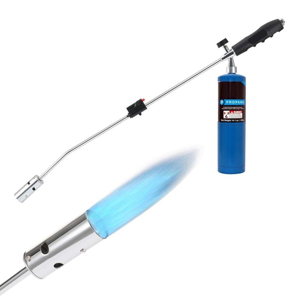 Propane Burner Blow Torch Self Igniting with Flame Control Valve Anti-slip Handle(gas tank not included)