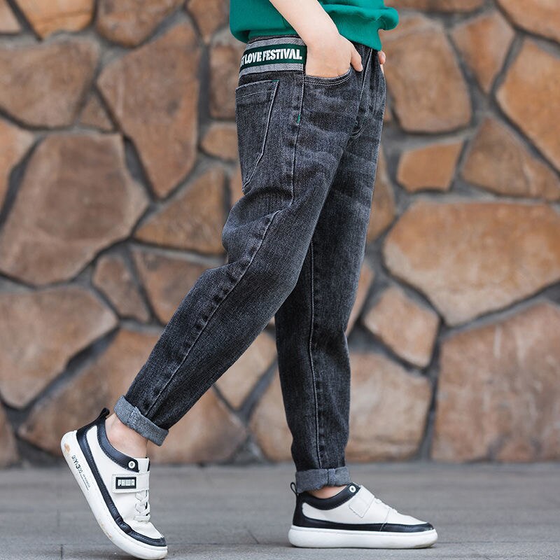 Pantaloni Casual per bambini Jeans per bambini 2020 nuovi Jeans pantaloni in Denim autunnali pantaloni elastici in vita 5-11Y Jeans Stertch per bambini