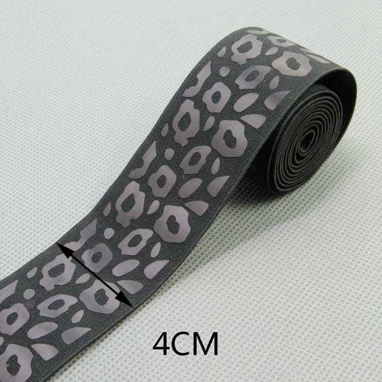 Goud Pailletten Elastische Band Kledingstuk Broek Reflecterende Stretch Elastische Omboordsels Linten Zachte Riemspanning Rubberen Band: stoneblack / 5Yards