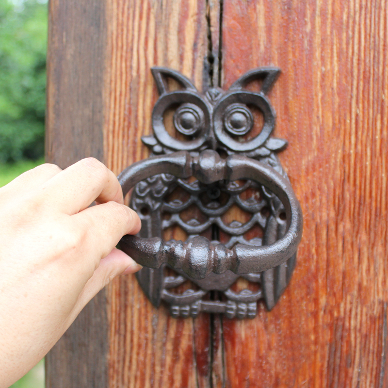 Retro Uil Gietijzeren Europese Animal Villa Thuis Deurklopper Hardware Muur Decoratie