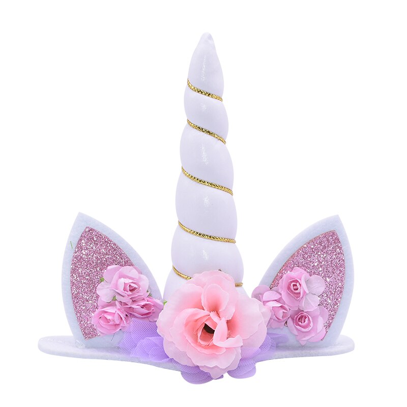Décoration de gâteau licorne corne de licorne | Fournitures de gâteau de fête d'anniversaire, manuels de fête pour enfants, décor de gâteau de réception pour bébé: C01-1 piece