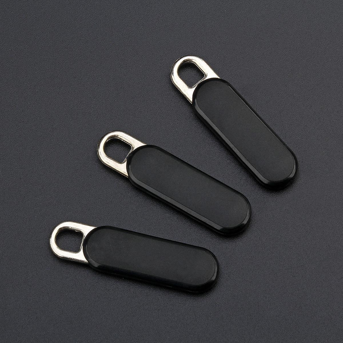 plastique fermeture éclair noir tirette tirette onglet vêtements boîte sac d'école chaussures fermeture éclair curseurs poignée accessoires de vêtement 20 pièces RT031