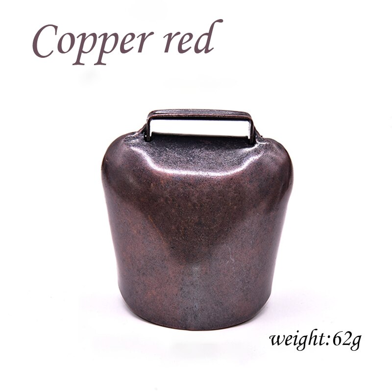 Cloches en métal pour bétail, 1 pièce, pour vache, cheval, mouton, prévention de la perte, fort, croustillant, étalé plus loin: Copper red large