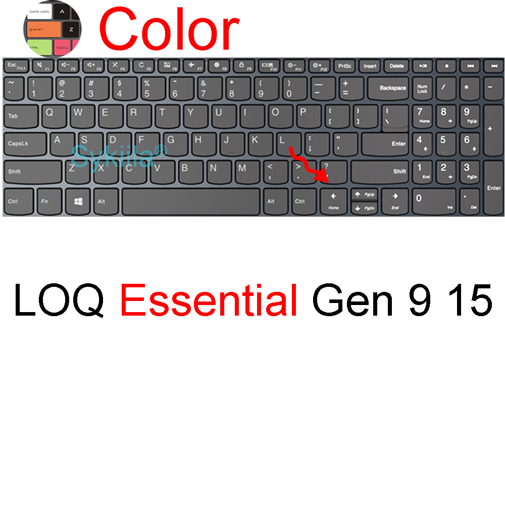 Keyboard Cover for Lenovo LOQ Gaming 15 16 15ARP9 15IRX9 15AHP9 16APH8 16IRH8 Essential Gen 9 Silicone Protector Skin Case 15.6: MULTI