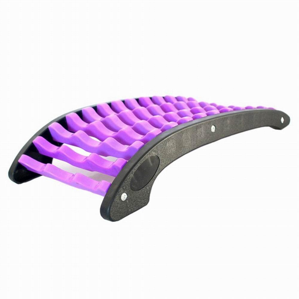 Back Stretcher Lower and Upper Back Support Pain Relief Lumbar Support Stretcher for Home Office Exercise Fitness Workout: Purple