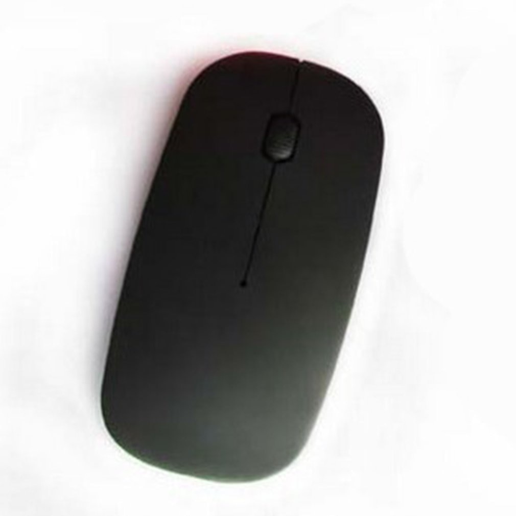 2.4G Wireless Optical Mouse Ultra-Thin Porcelain Mouse Usb Receiver Mini Wireless Optical Mouse For Laptop Pc: Black