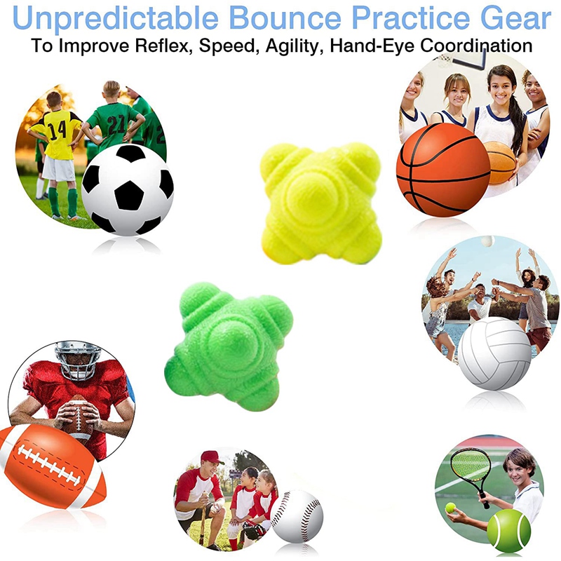 Reaction Balls Reaction Bounce Balls for Coordination Agility Speed Reflex Training Versatile Training Reaction Tool