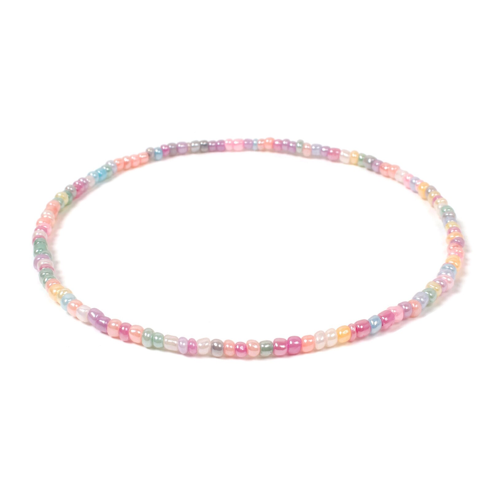 Naszyjnik w stylu boho mały naszyjnik ze szklanymi koralikami Multicolor krótki Chokers Charm naszyjniki słodki naszyjnik dla kobiet dziewczynki 40cm długości: 6