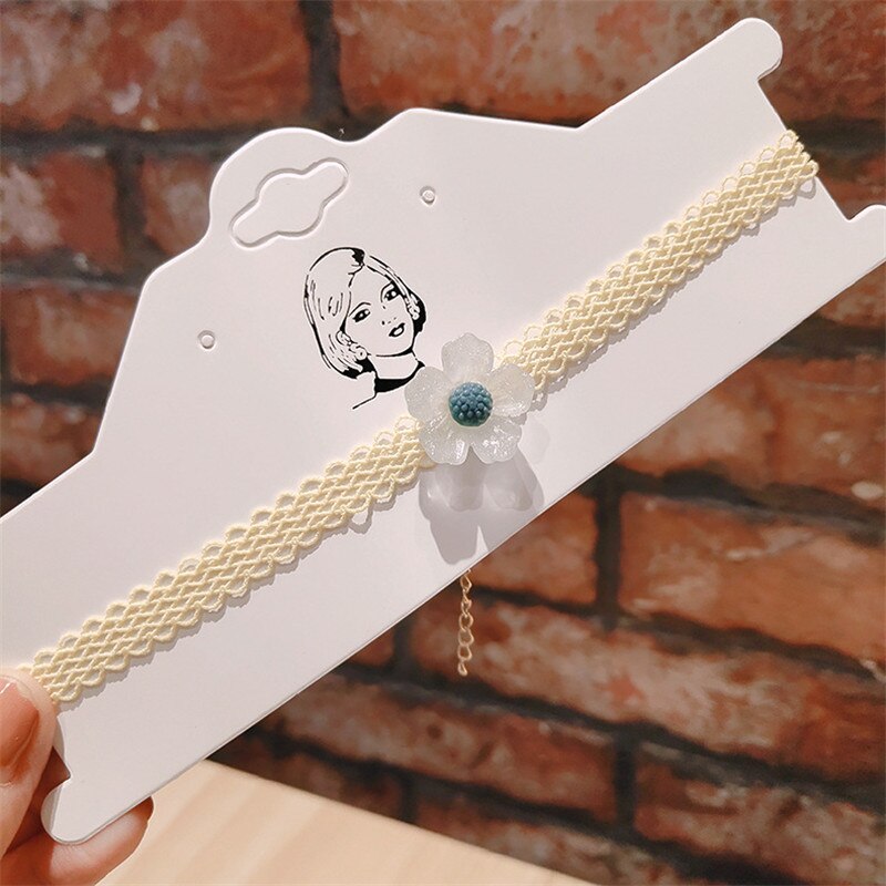 Koreaanse zoete romantische choker gele gebreide bloemenketting voor vrouwen meisjes egirl feest dating esthetische sieraden: 1