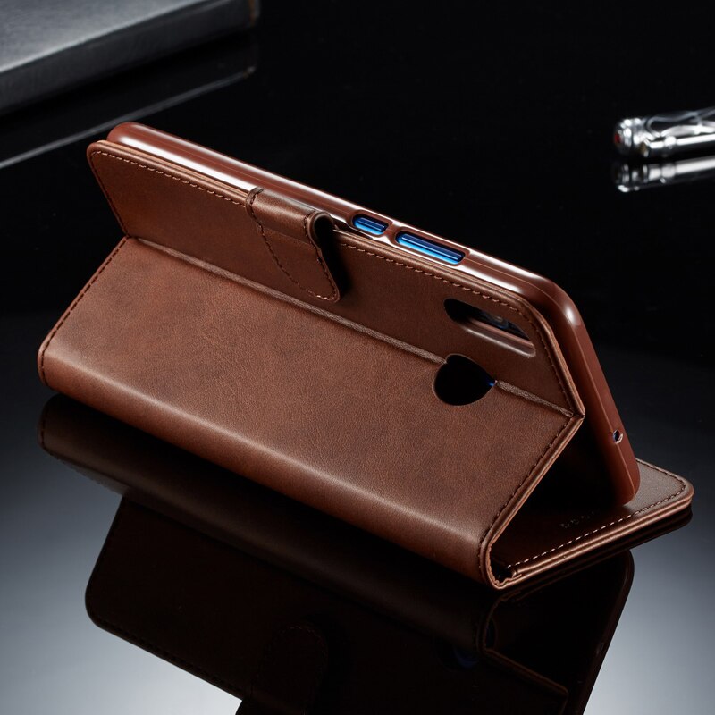Coque portefeuille en cuir à rabat, étui de luxe pour Huawei Honor 9X