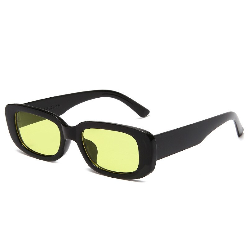 1 @ # de gafas de sol rectangulares pequeñas para mujer, anteojos de sol cuadrados de Vintage, gafas de sol femeninas