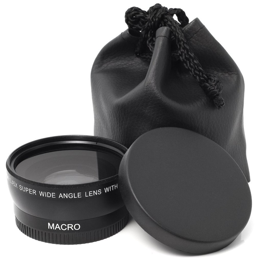 Wide-Angle Lens With Macro Optical Glass Lenses 0.45X 46 49 52 55 58 mm Lens Accessory High Definition