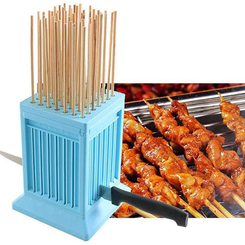 Meat Skewer Maker Wear Meat String Machine Holes BBQ Meat Skewer Tools Tofu Skewer Machine Grill Barbecue Kitchen