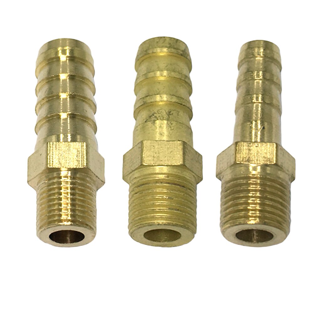 Brass Straight Hose Pipe Fitting- Equal Barb Coupler Connectors, DN6x 6mm-10mm, Heavy Duty