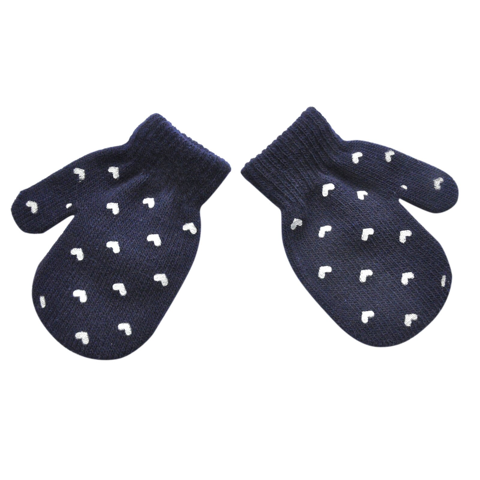 1 Paar Kids Jongens Meisjes Winter Liefde Hart Afdrukken Kleur Warming Gebreide Handschoenen Baby Accessoires Перчатки Voor Kinderen Wanten: BU