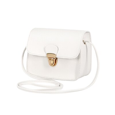 casual small leather flap handbags hotsale ladies party purse clutches women crossbody shoulder evening pack: New White