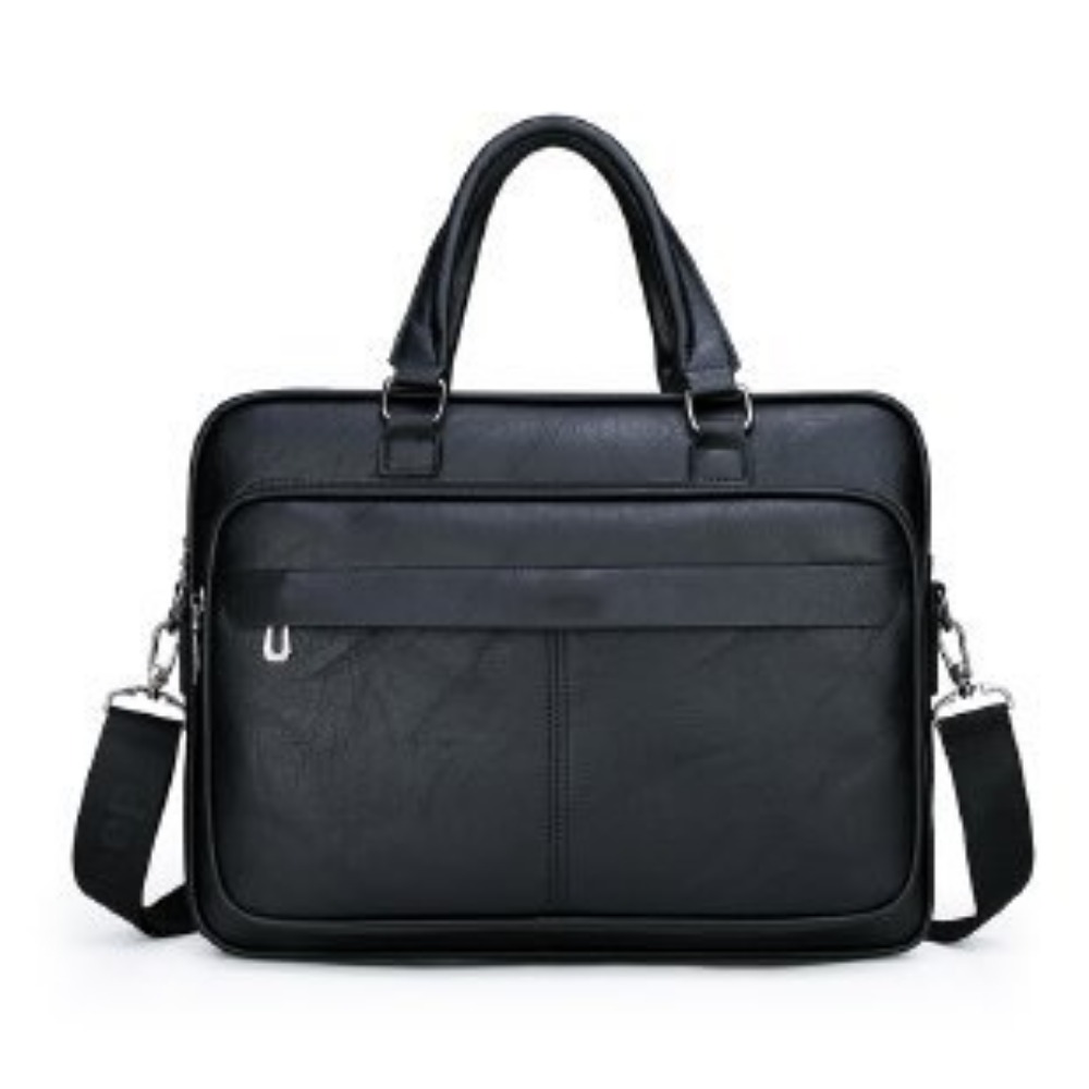 Men Bussiness Bag Large Capacity Pu Leather Luxury Briefcases Tote Bolsas Black Waterproof Handbag Shoulder Crossbody Bags