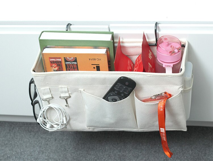 Hanging Organizer Bedside Storage Bag Large Capacity Holder For Dormitory Bed Bunk Hospital Bed Rails Hanging Organizers