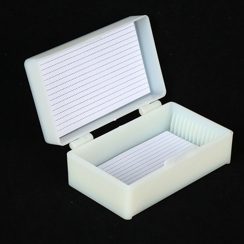Microscope Slide Box Biological Pathology Holds 10Pcs Slides Bio Slice Box Slots Rectangular Microscope Glass Slide Box