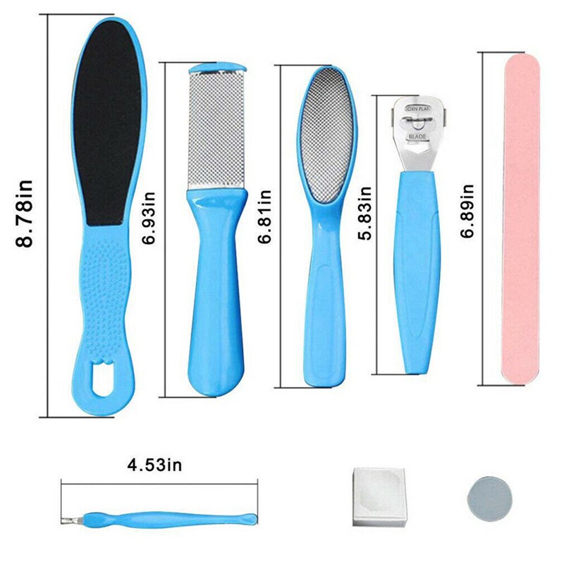 8Pcs Nail Tools Pedicure Kit Rasp Foot File Callus Remover Nail Care Tools Foot Rasps