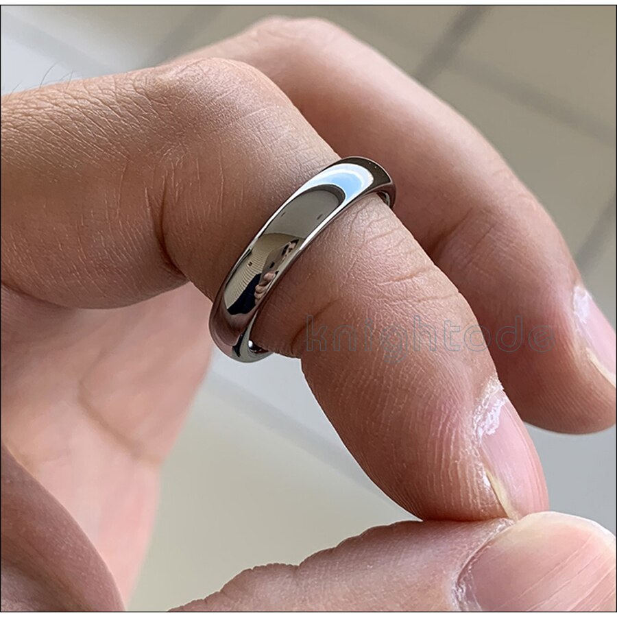 4Mm Womens Ring Tungsten Carbide Wedding Band Mode Liefhebbers Classic Engagement Ring Dome Gepolijst Comfort Fit