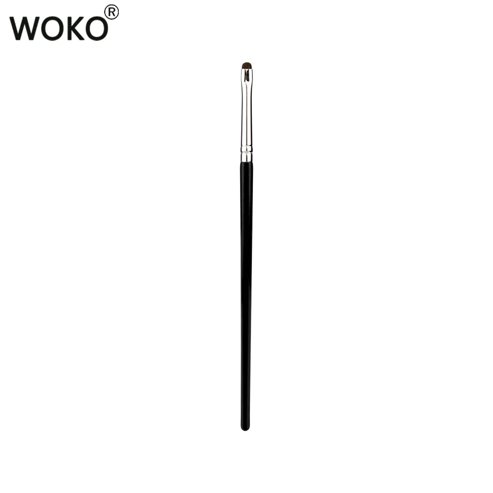 Pequeños pinceles de maquillaje Smoky Liner, delineador de ojos, brocha para difuminar, brocha de maquillaje para difuminar, pelo de caballo, sombra de ojos, brocha para difuminar: Negro