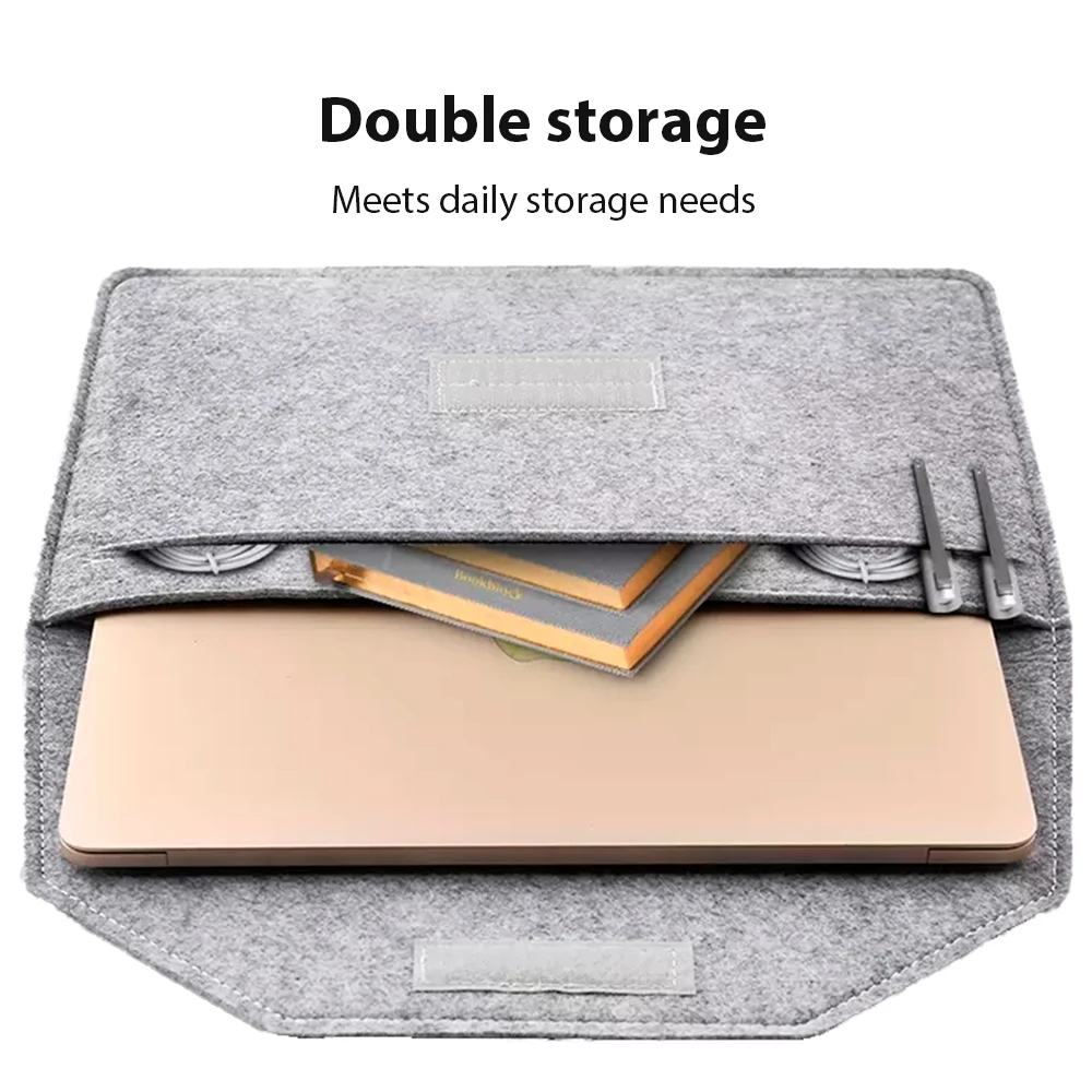 Wolvilt laptoptas 11 12 13 15,6 inch voor Macbook Huawei Xiaomi laptoptas met muismat of Power Mini-Pack cadeau-tablethoes