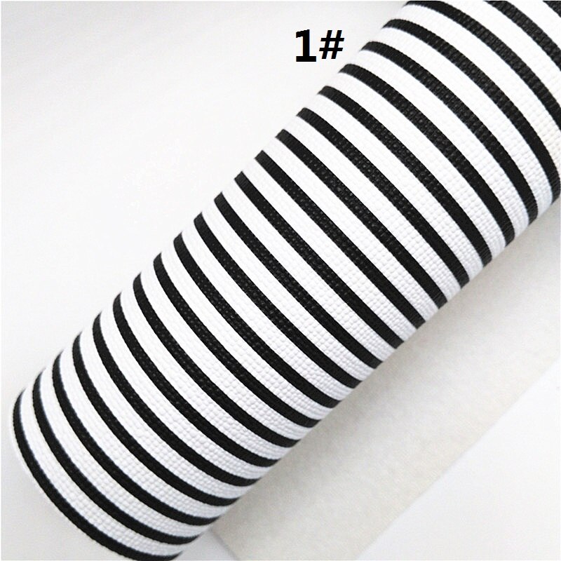 1Pc 21X29CM Strepen Faux Leer Stof, Synthetisch Leer Stof Lakens, Pu Leer Voor Maken Bows Leosyntheticodiy T311: 1