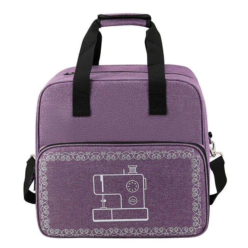 Cloth Sewing Machine Storage Bag Large Capacity Knitting Organization Crochet Hooks Sewing Tools Thread Yarn Storage Bag: purple