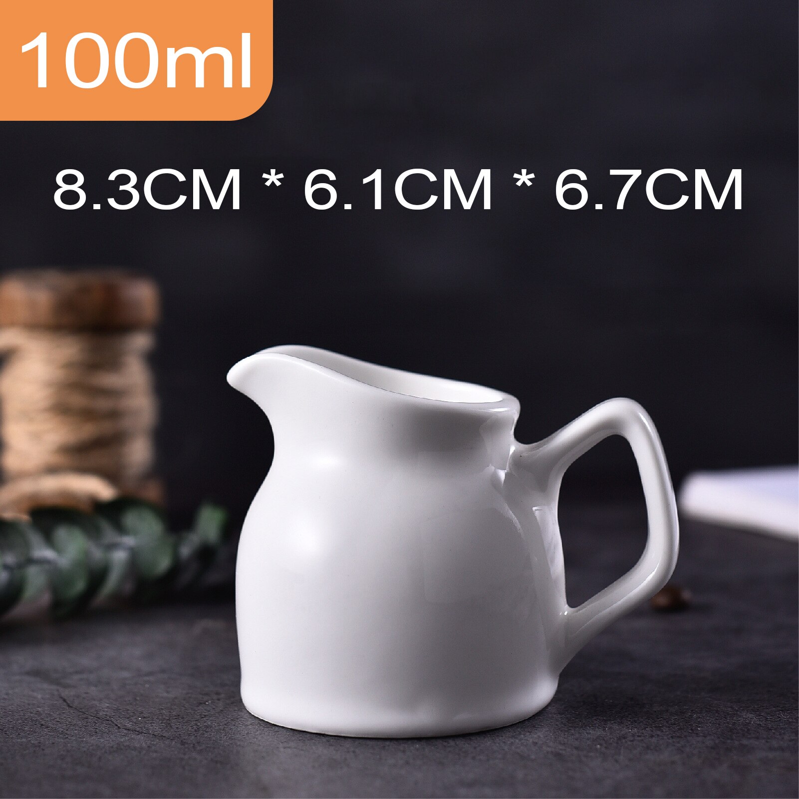 Tazas de Espresso con mango blanco, taza de condimentos de cerámica, taza de espuma de leche y café, taza de salsa, vajilla occidental para restaurante y Hotel: 10ml