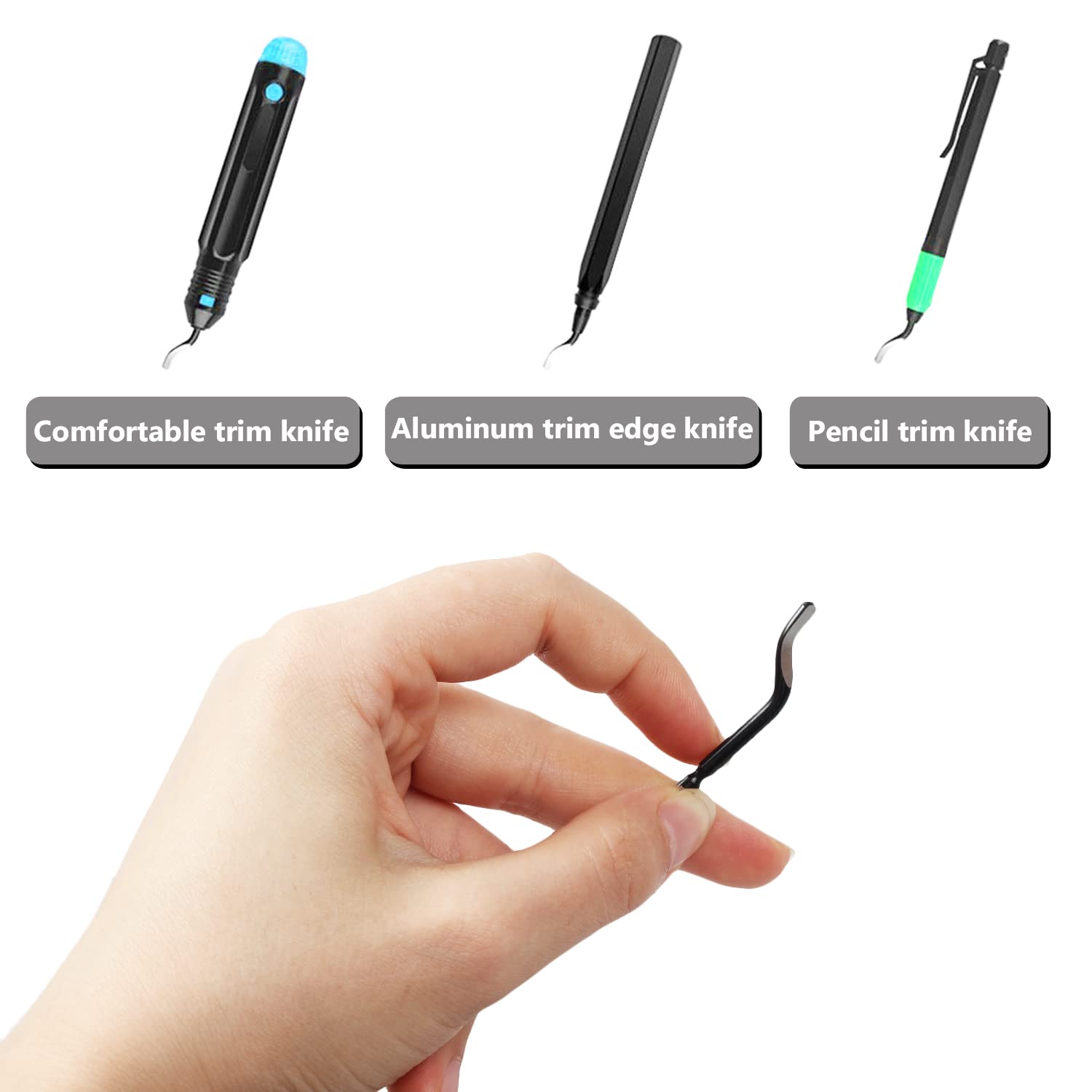 20 pcs BS1010 Trimming Knife Scraper Blade for Hand Deburring Cutters Trimming Blade Replacement for Scraping PVC Plastic Iron