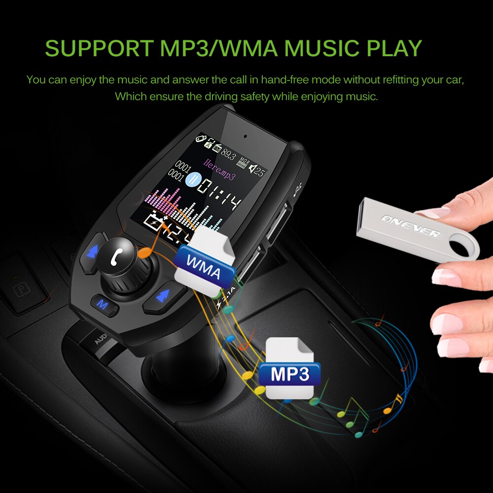 Auto Mp3 Auto Multimedia Speler Kleur Scherm Speler Fm-zender U Disk/Tf Muziek Bluetooth Car Kit Bluetooth 5.0 auto Kit