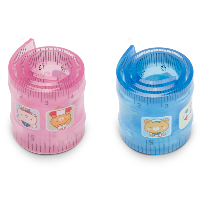 Student flexibel linjal, tum och metrisk , 30 cm/12 tum , 20 cm/8 tum , 15 cm/6 tum, transparenta färger