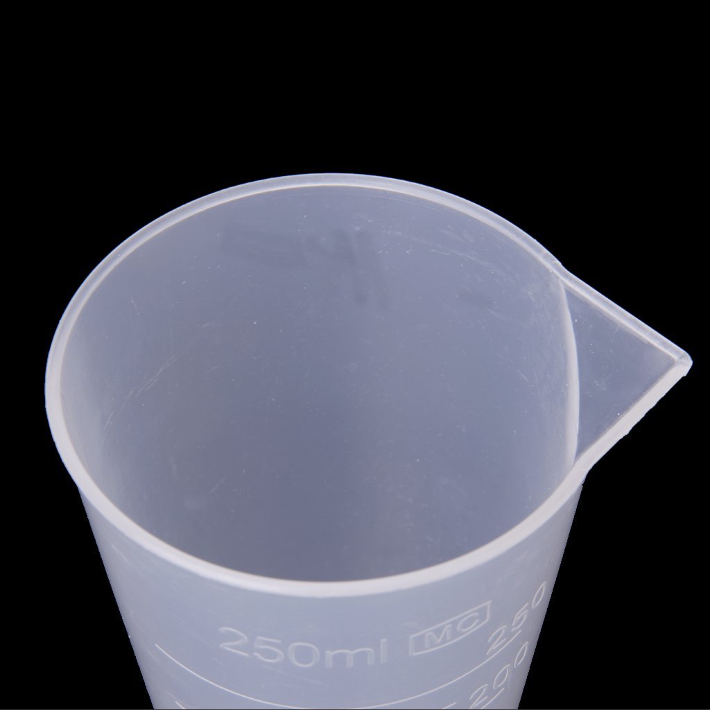 250ml Kitchen Laboratory Plastic Measurement Beaker Measuring Cup