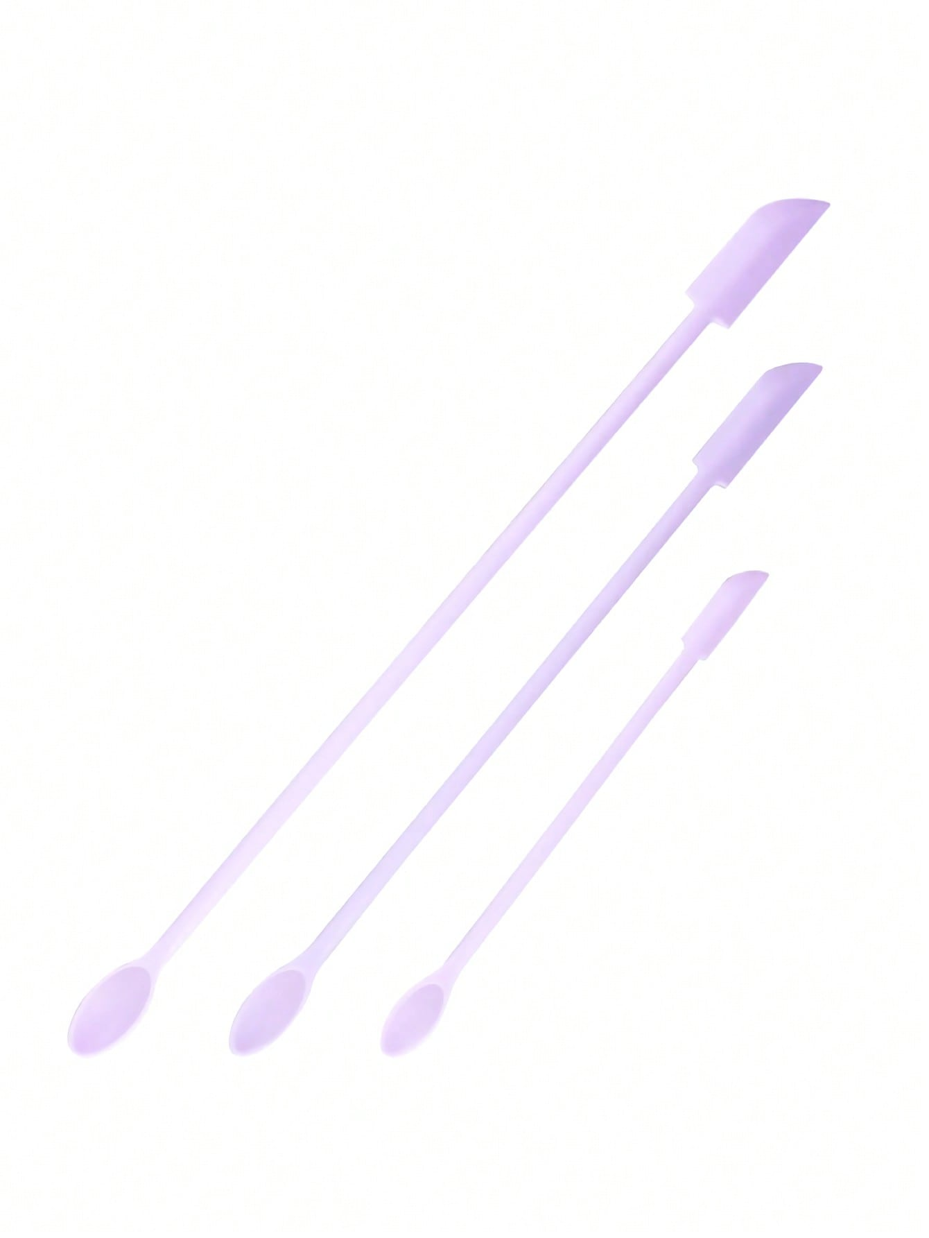 Espátula de maquillaje, juego de espátula de silicona, Mini espátula pequeña para botella de comida, espátula de belleza, tarro de loción pequeño, raspador para conseguir el último de Mak: Rosa