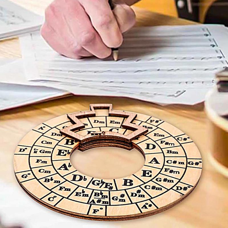 Wooden Melody Tool Chord Wheel Guitar Tools Wooden Chord Tool Roundel Of Fifths Wheel Melody Tool For Notes Chords Key Signature