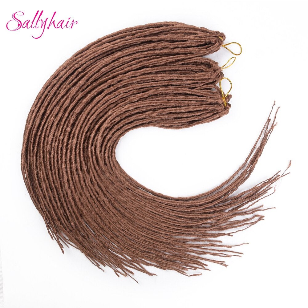Sallyhair Synthetic Dreadlocks 1 Pack 12strands 20inch Braiding Hair Extensions Crochet Braids Hair White Pink Black