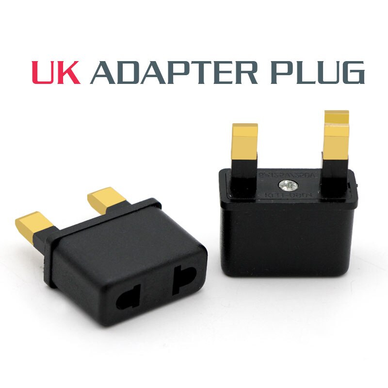 Universal EU US to UK AC Travel Adapter Wall Charger Outlet Adapter Converter 2Socket Input Pin Dubai Singapore Malaysia England: Default Title