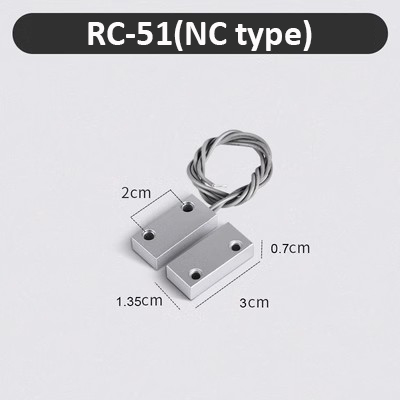 Nc Tür Sensor Metall verdrahtete Rolltor Magnet kontakt Schilf Schalter für Sicherheits alarmsystem: Weiß